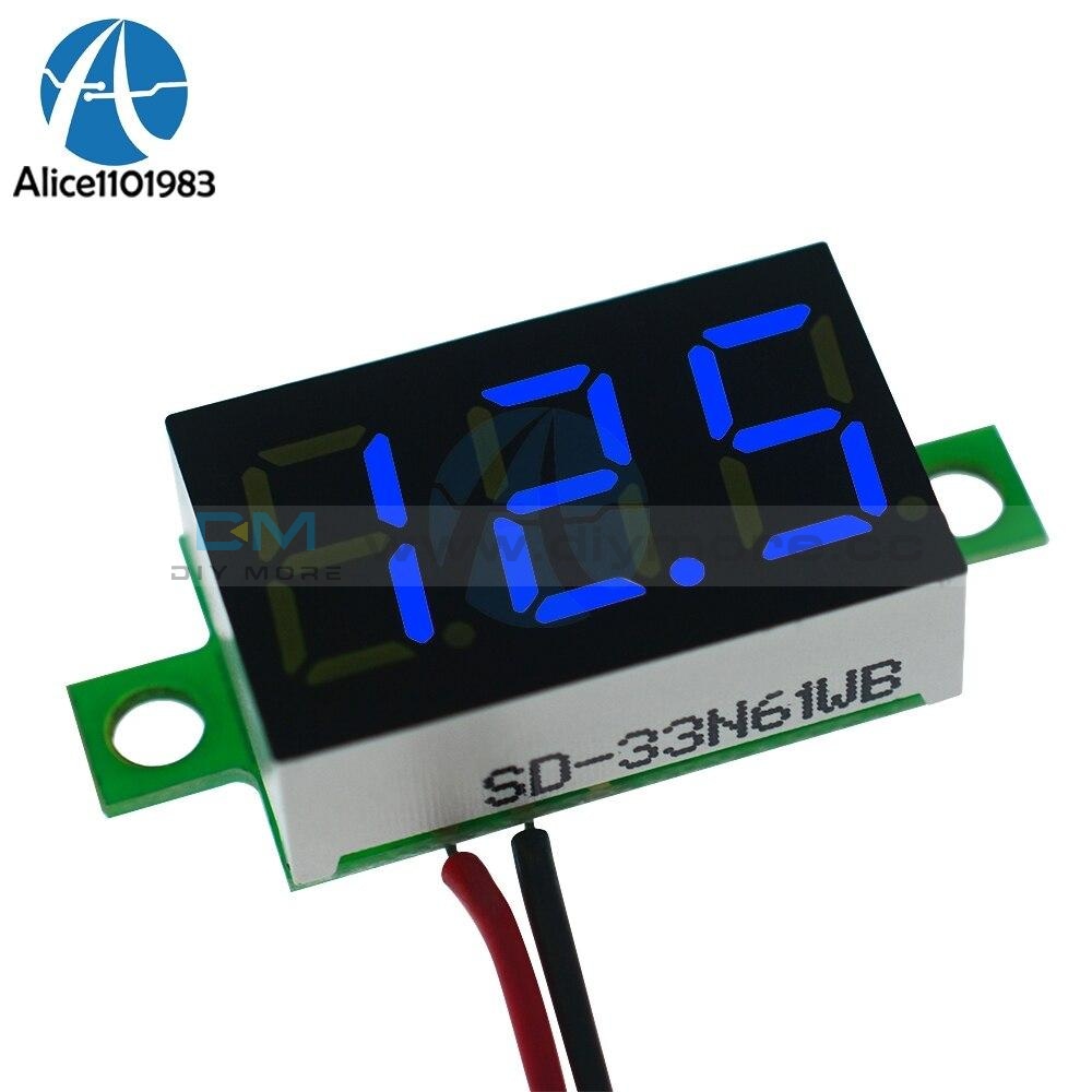0.36 Inch Red Blue Green White Mini Digital Led Display Voltmeter Panel Voltage Meter 3 Digit