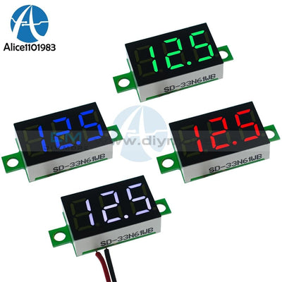 0.36 Inch Red Blue Green White Mini Digital Led Display Voltmeter Panel Voltage Meter 3 Digit