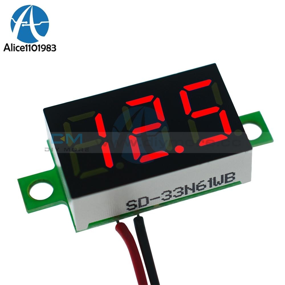0.36 Inch Red Blue Green White Mini Digital Led Display Voltmeter Panel Voltage Meter 3 Digit