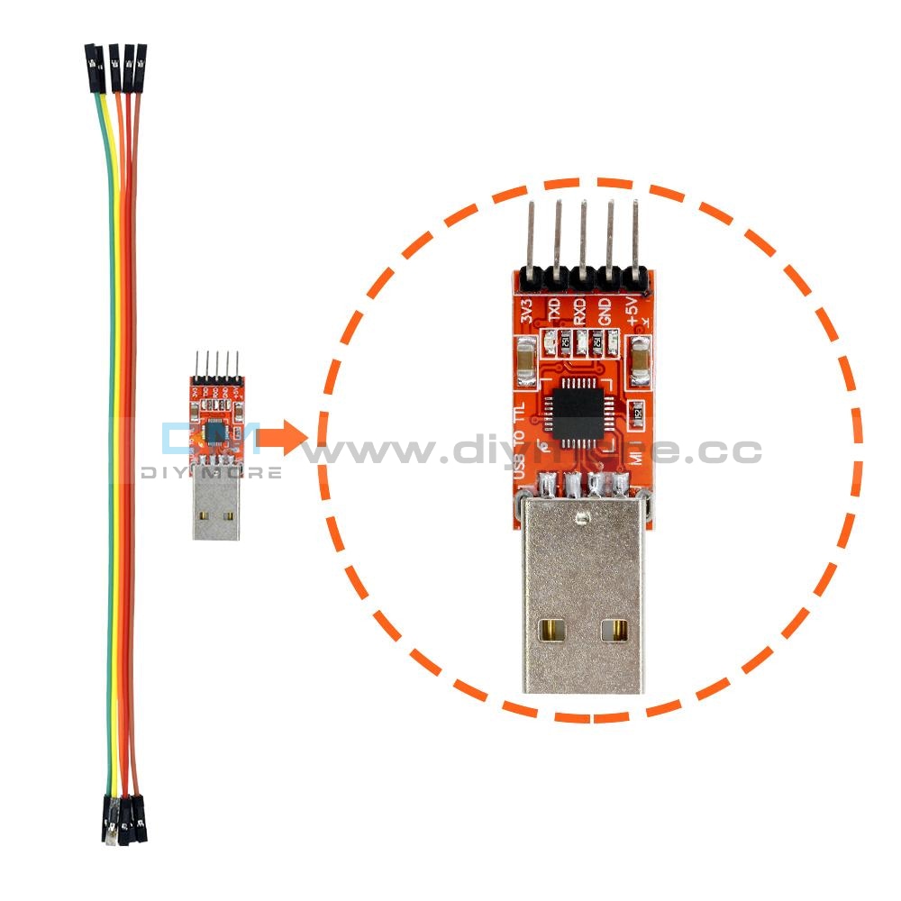 Usb 2.0 To Ttl Uart 5Pin Module Serial Converter Cp2102 Stc Prgmr With Free Cable Adapter