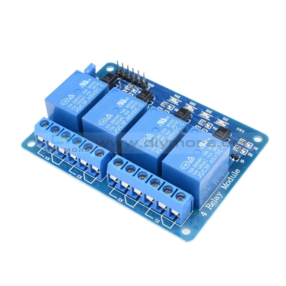 5V 4-Channel Relay Module Interface Board MCU Control w/ LED Indicator ...