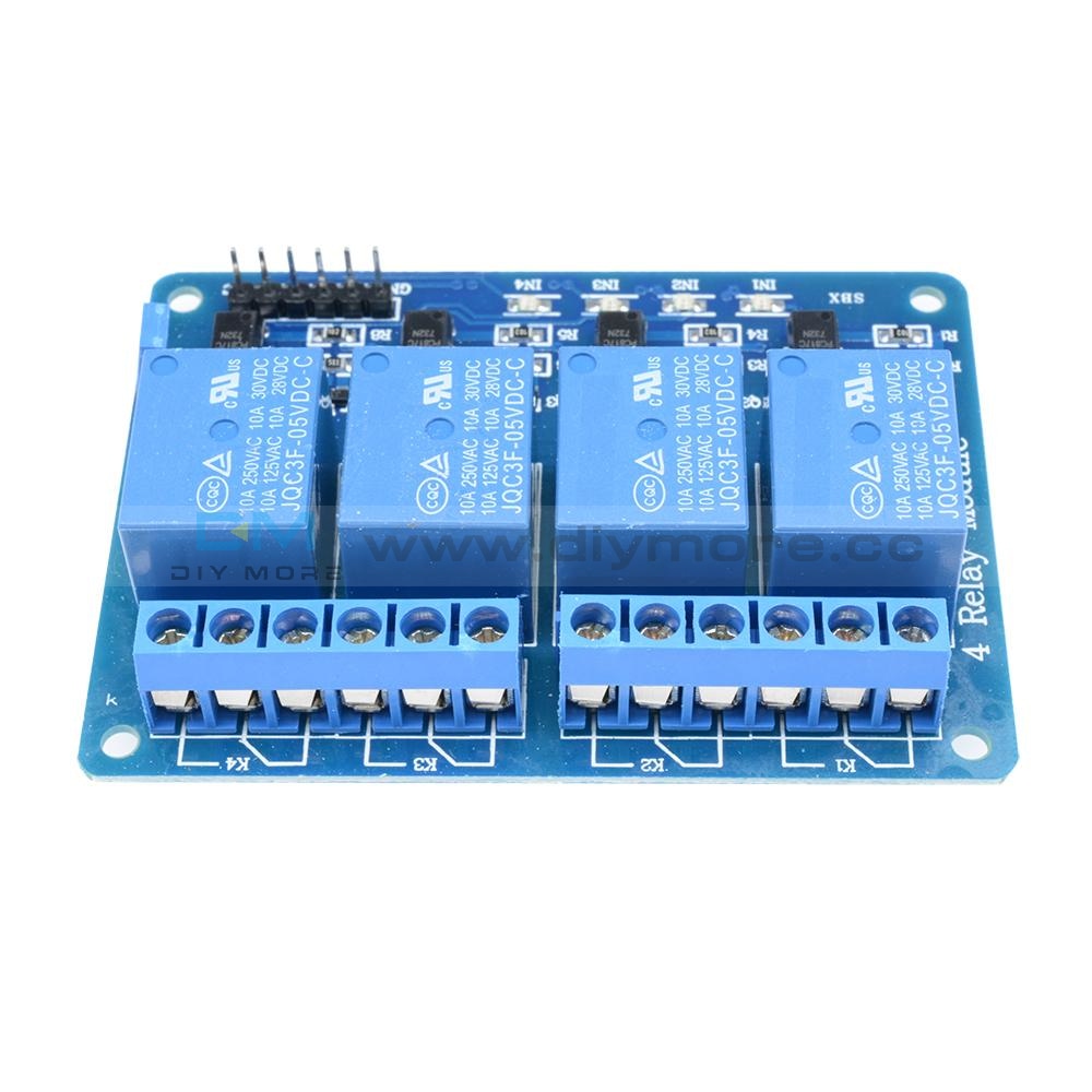 5V 4-Channel Relay Module Interface Board MCU Control w/ LED Indicator ...
