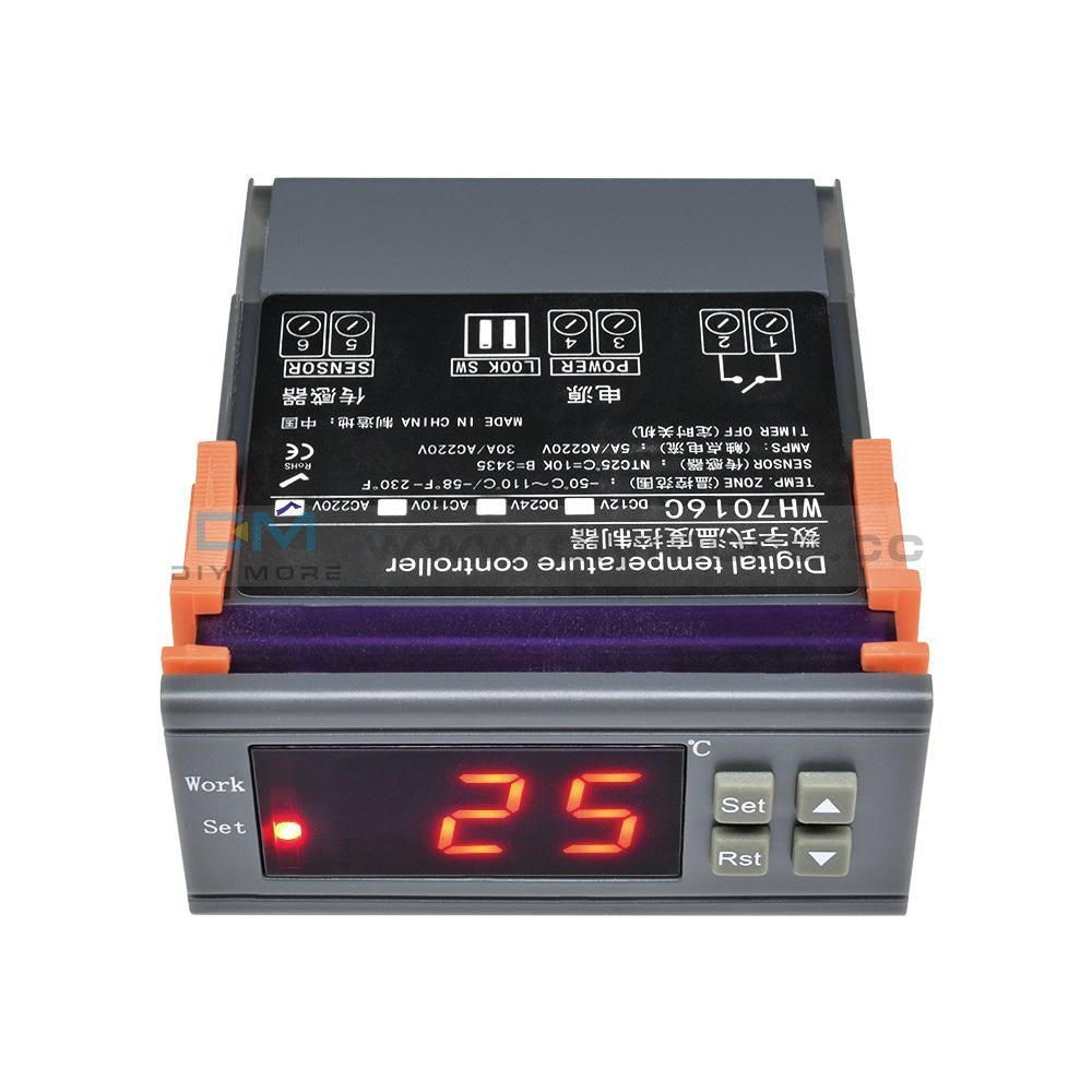 DST1020 DC12V -72V Dual Display Digital Temperature Control Controller Thermostat DS18B20 Sensor Waterproof Replace STC-1000