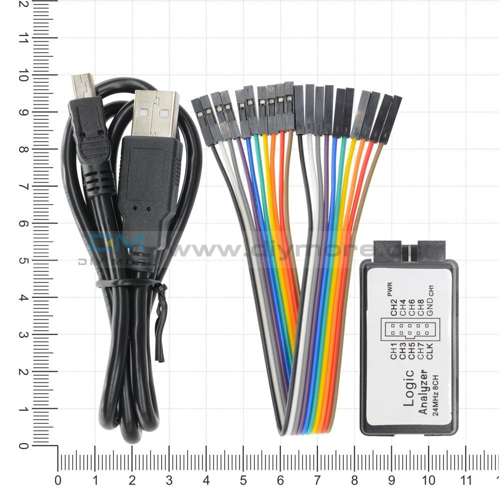 Usb Logic Analyzer Device Set Cable 24Mhz 8Ch For Arm Fpga M100 Testers