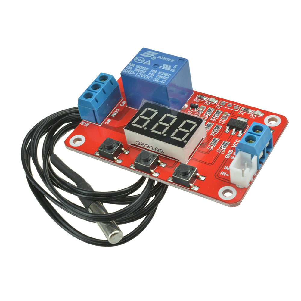DC 12V Relay Switch Control -20-100℃ Digital Temperature LCD Display Module