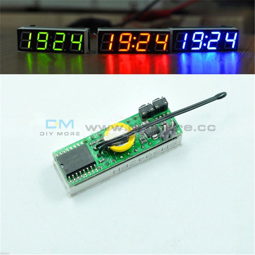 Digital Clock Timer Module Red Led Red Blue Green 3 In 1 LED DS3231SN Digital Clock Temperature Voltage M ...