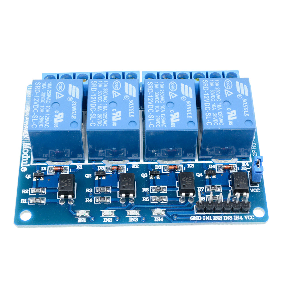 DC 12V 4 Channel OptocouplerRelay Module PIC ARM AVR DSP HD23L For Arduino