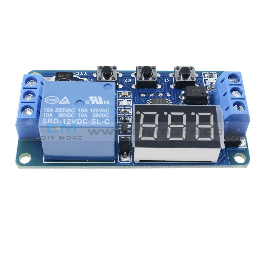 Auto Off Timer Relay 12V Programmable Time Delay Relay Module - On/Off Delay Timer With LED Display For Smart Home & Automation DC 12V Timer Module Auto Off Timer Relay 12V Programmable Time Delay Relay Module - On/Off Delay Timer With LED Display For Smart Home & Automation DC 12V Timer Module