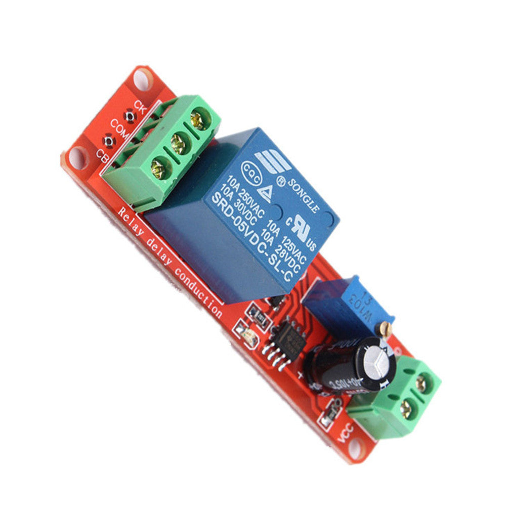 NE555 DC5V Conduction Delay Relay Timing Turn-on Module Timer Switch 0-10s Cycle