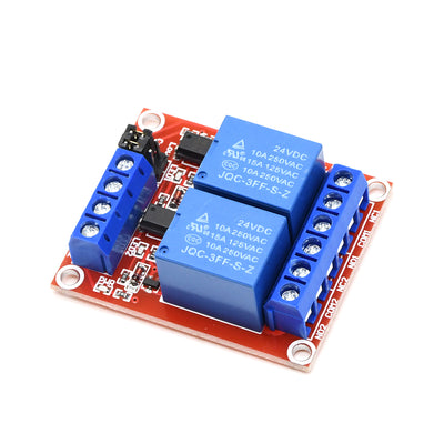 2 Channel Relay Module 24V With Optocoupler Support High and Low Level Trigger