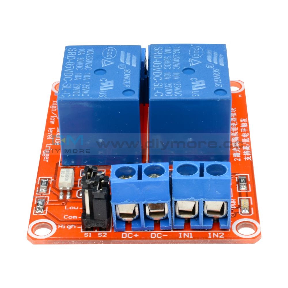 5V 2 Channel Relay Module With Optocoupler Support High And Low Level Trigger 2-Channel Delay