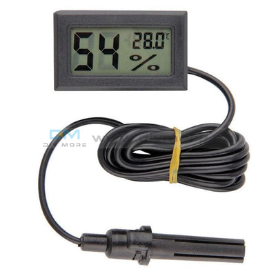 Lcd Digital Mini Embedded Thermometer Hygrometer Temperature Humidity Gauge Meter Probe For Reptile