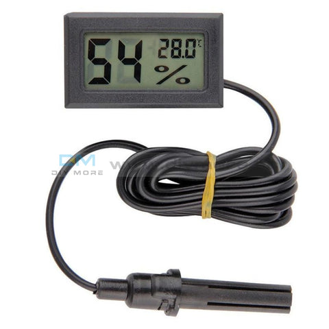 Lcd Digital Mini Embedded Thermometer Hygrometer Temperature Humidity Gauge Meter Probe For Reptile