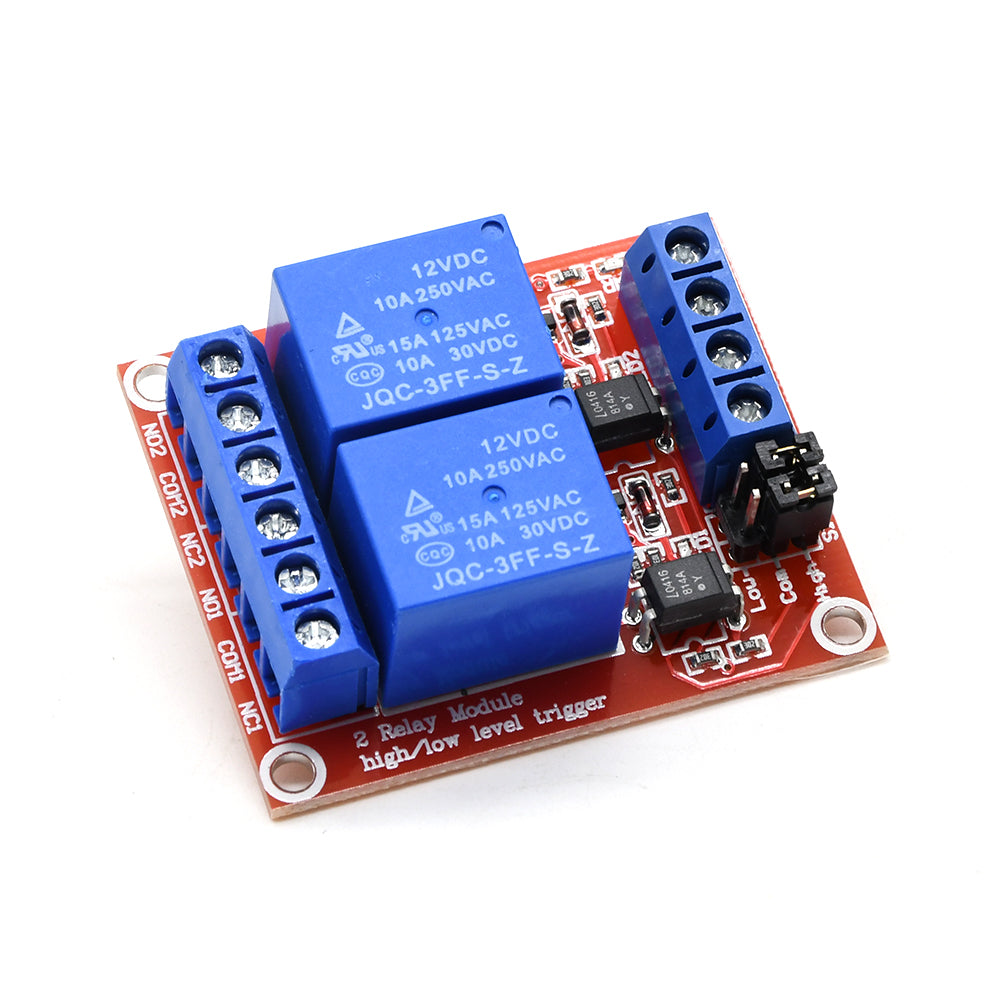 2 CH 2-Channel 12V Relay Module Optocoupler High & Low Level Trigger for Arduino