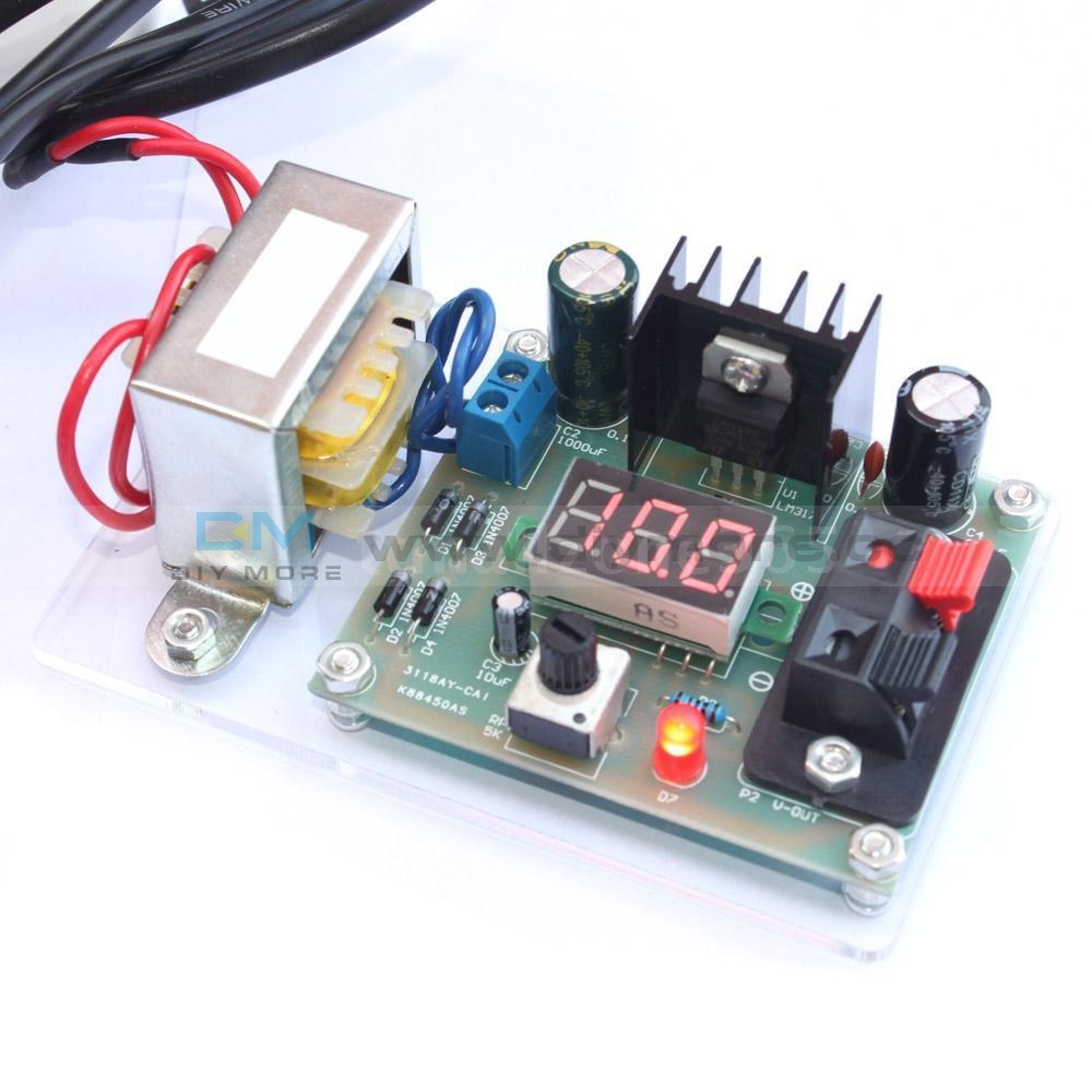 Continuously Adjustable Regulated Dc Power Supply Diy Kit Lm317 1.25-12V Module