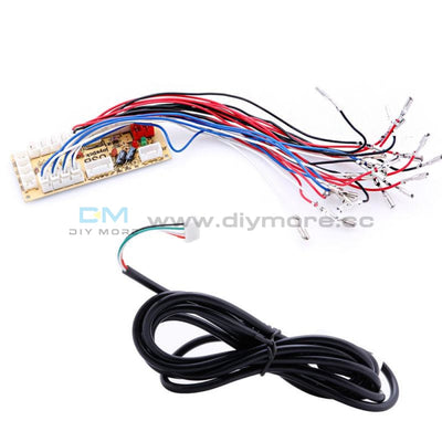 Zero Delay Led Arcade Mame Encoder Usb To Pc 5Pin Joystick Pcb Board+Cables Function Diy