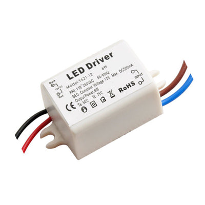 DC 12V 6W Watt High Power LED Driver Constant Current AC170V-260V 50-60Hz 500mA