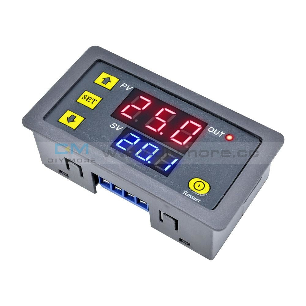 W1018 Dc 12V Timing Delay Relay Module Cycle Timer Digital Led Time Dual Display Thermolator With