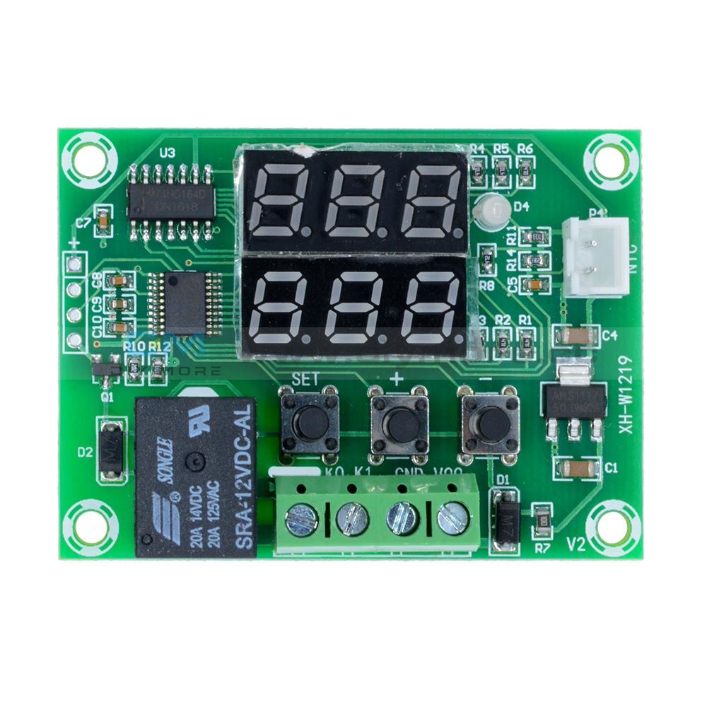 Dc 12V Digital Thermostat Temperature Control Switch Module Dual Led Multi-Function Cycle Timer