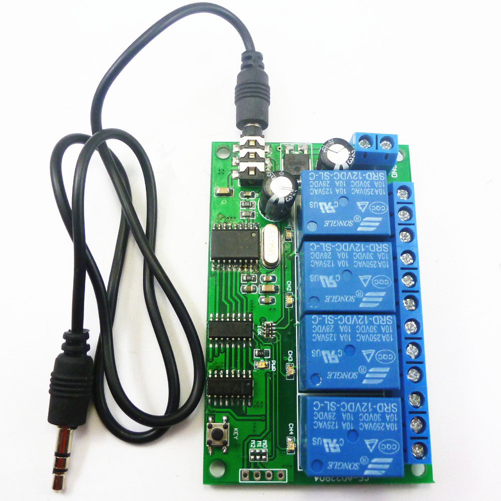 12V 4-CH AD22B04 MT8870 DTMF Tone Signal Decoder Relay Phone PLC Remote Control