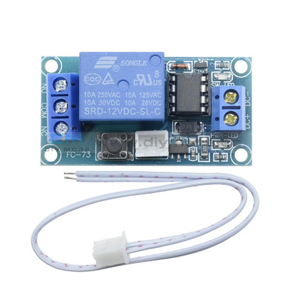 12V 1 Channel Latching Relay Module With Touch Bistable Switch Mcu Control 1-Channel Delay