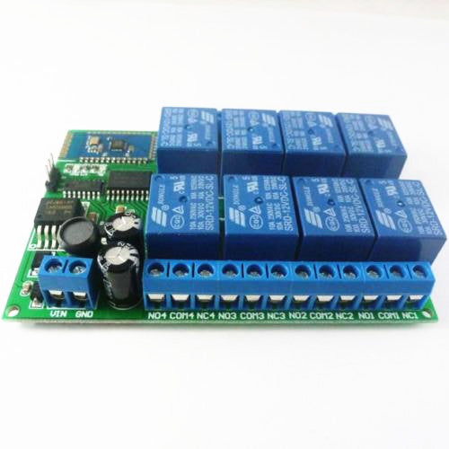 12V 8CH Android Bluetooth Relay Board Wireless Control Remote and Switch