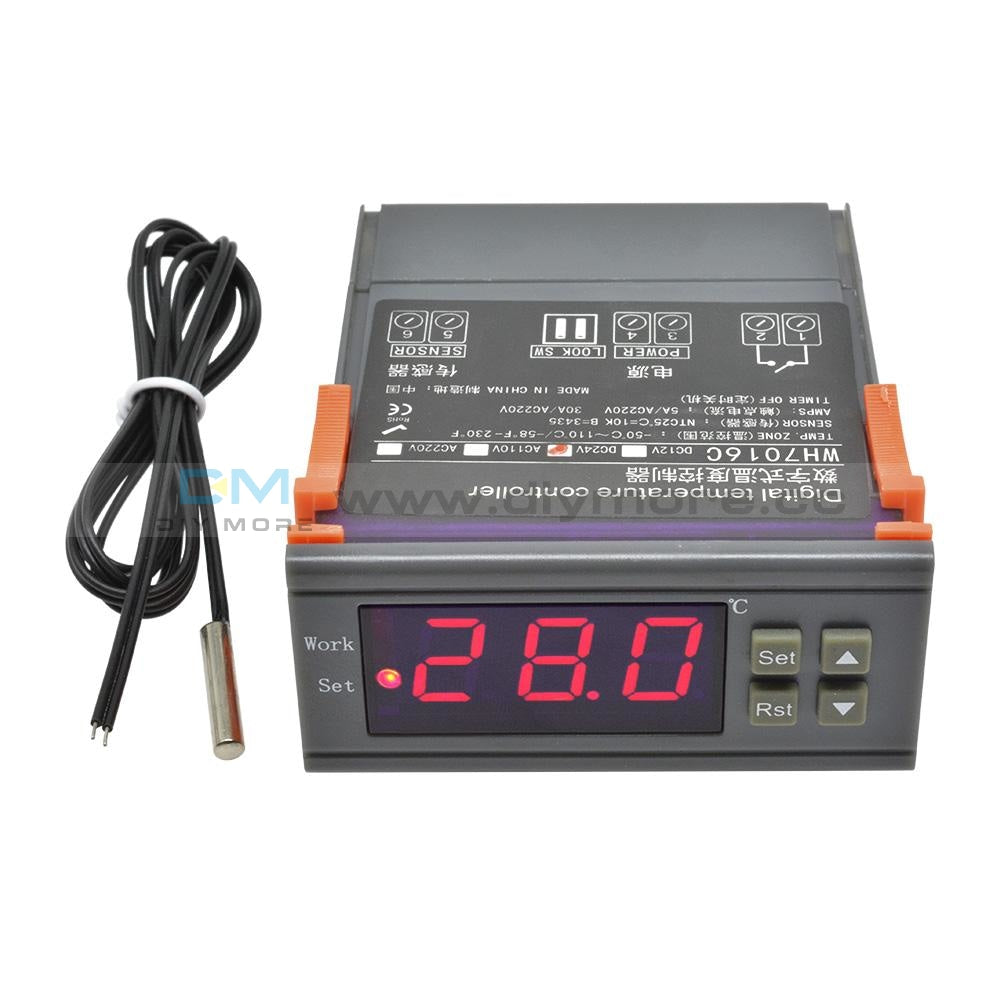 Digital Lcd 24V Wh7016C Thermostat Switch Relay Incubation Control -50~110