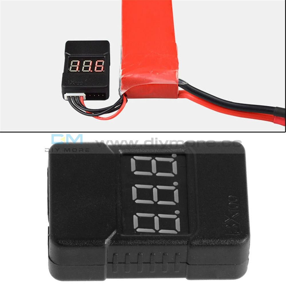 Bx100 1-8S Lipo Battery Voltage Tester Low Buzzer Alarm Checker With Dual Speaks Testers