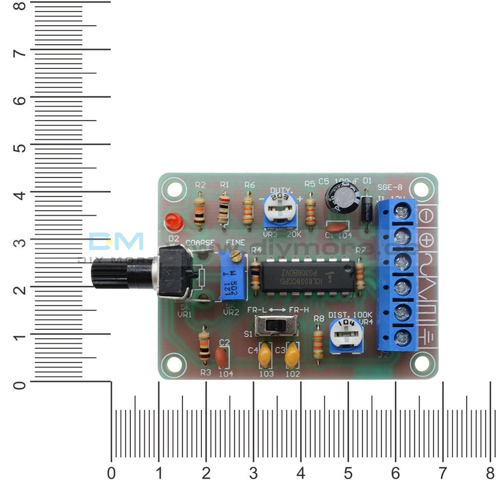Icl8038 Monolithic Function Signal Generator Module Sine Square Triangle Welded Interface