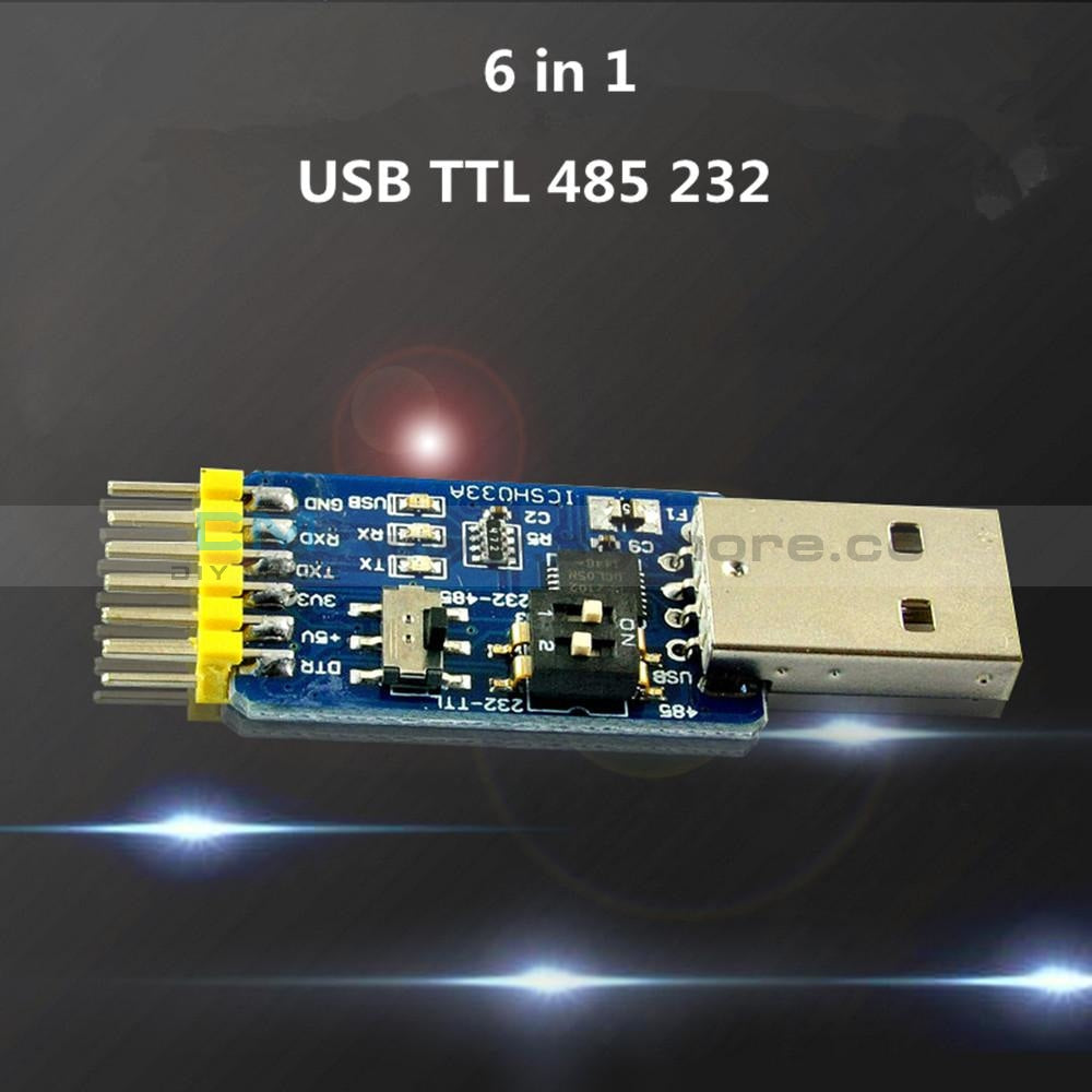 Cp2102 Usb To Ttl Rs232 Rs485 Mutual Convert 6 In 1 Module Sensor