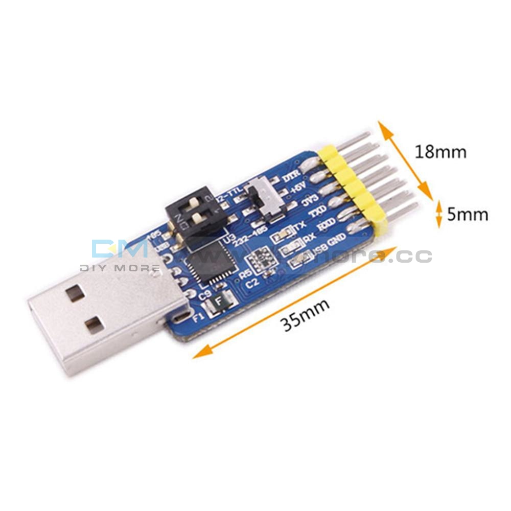 Cp2102 Usb To Ttl Rs232 Rs485 Mutual Convert 6 In 1 Module Sensor
