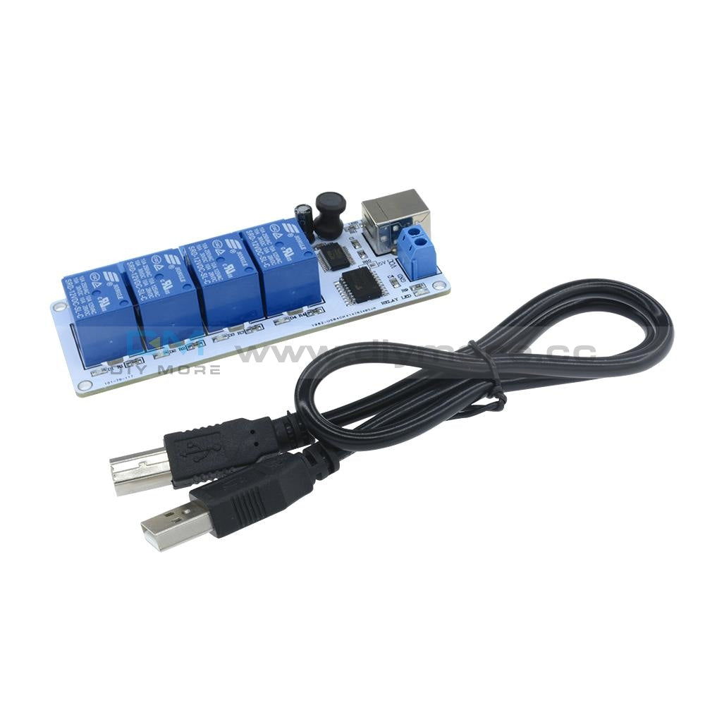 5V Usb 4 Channel Automation Relay Computer Control For Arduino Pic Dsp Avr+Cable 4-Channel Delay