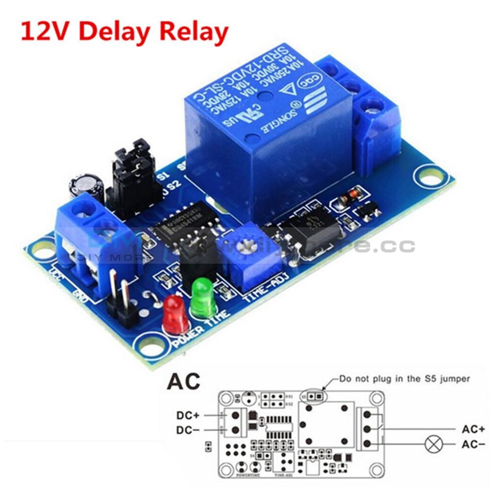 Timer Switch Or Module DC 12V Delay Relay Delay Turn on/Delay Turn off Timer Timing Switch Mo ...