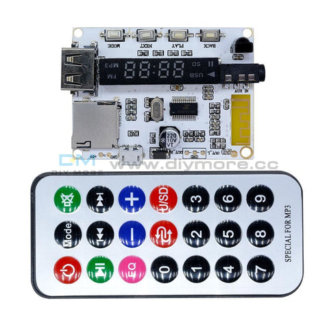 Bluetooth Sound Decoder Infrared Remote Control Board Car Mp3 Fm Tf Microsd Card