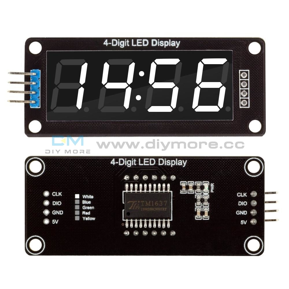 Tm1637 0.56 Led Display 7-Segment 4-Digit Clock Module Red/green/white/yellow/blue Colors Digital