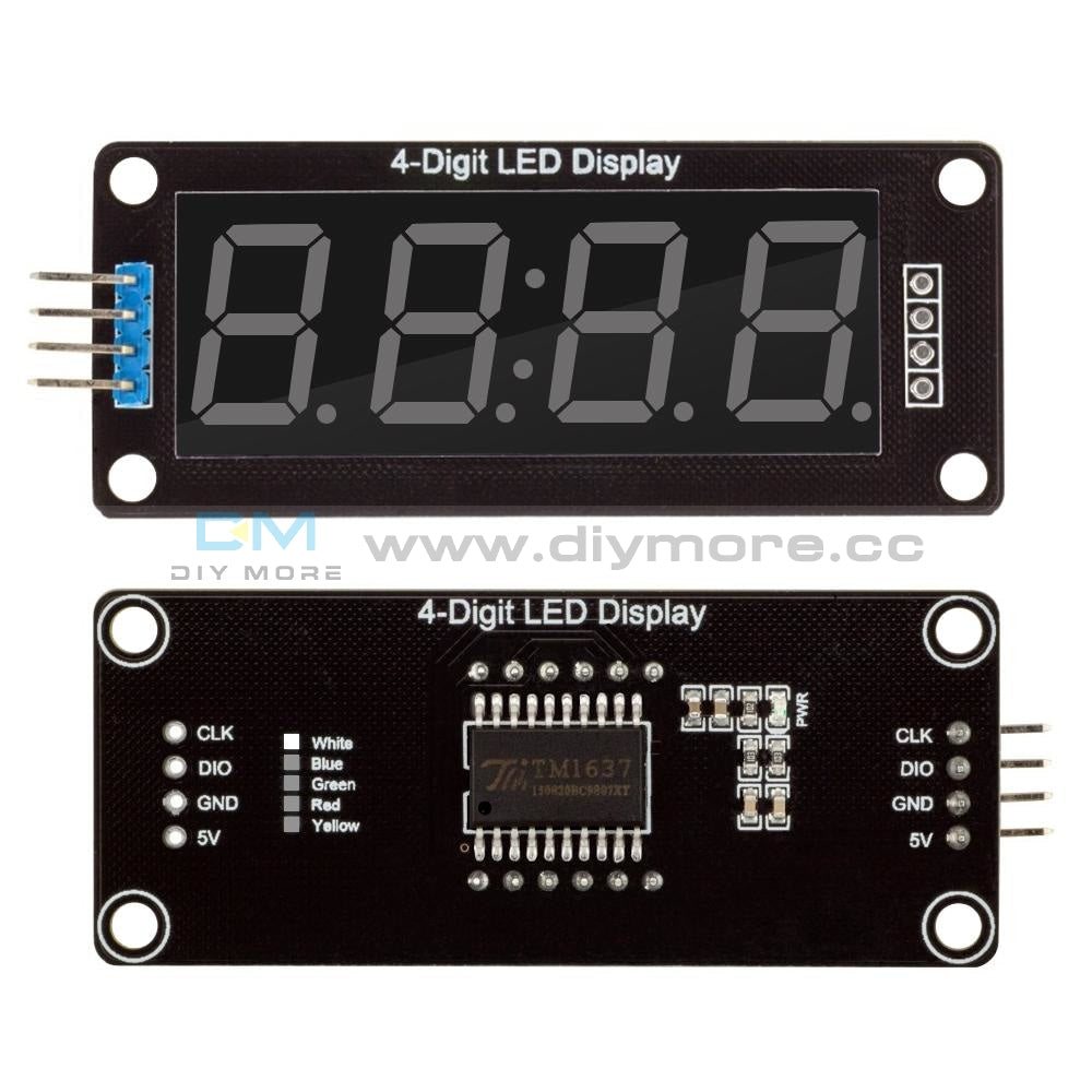 4-digit LED Display Module - 7 Segment - TM1637 Driver - 5V - Voor Arduino Of Klokprojecten