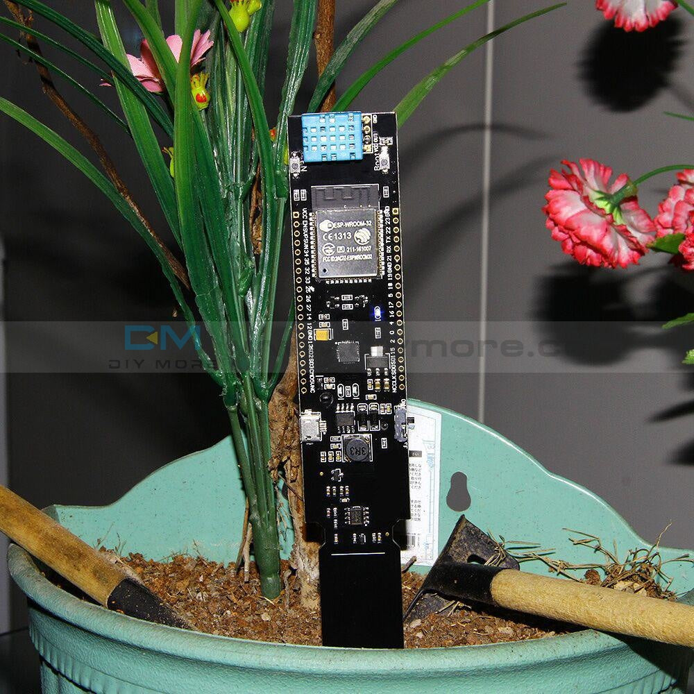 Esp32 Wifi&bluetooth Cp2104 Dht11 Soil Temperature Humidity Sensor 18650 Battery Base Module