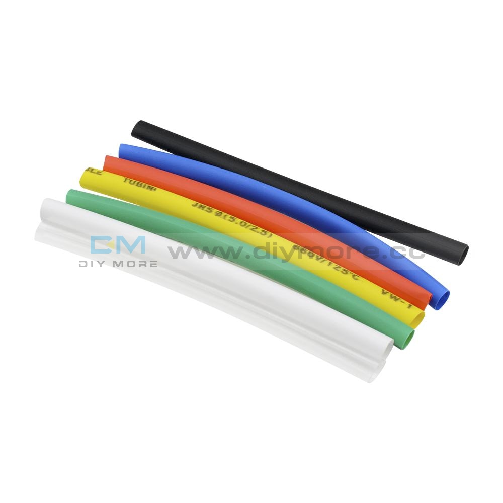 140Pcs Retardant 2:1 Polyolefin Heat Shrink Tubing Tube Kit Sleeve 5 Size 7Color Tools