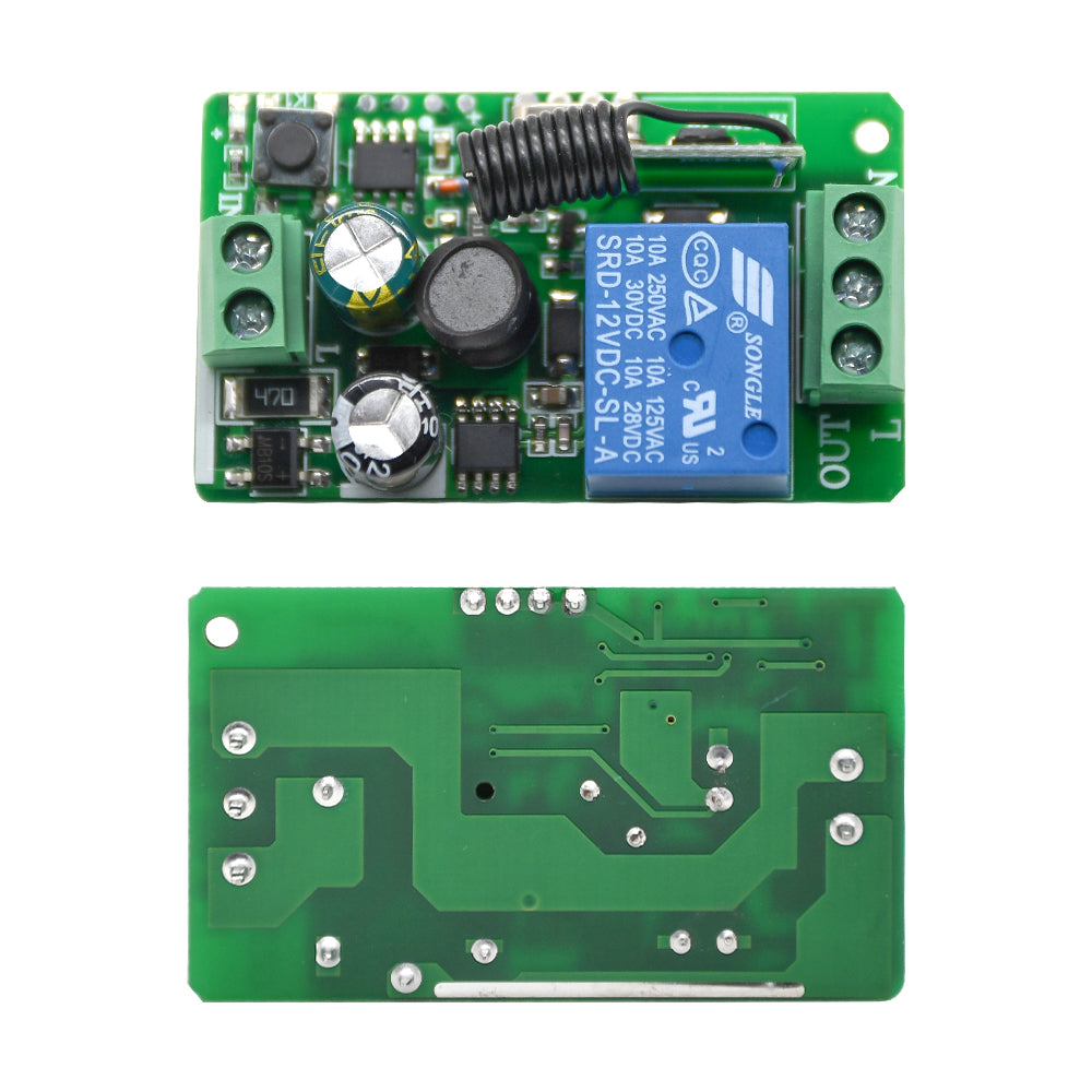 315MHZ 433MHz DC 12V 220V 10A 1CH 1 Way Ch Channel Wireless RF Remote ...