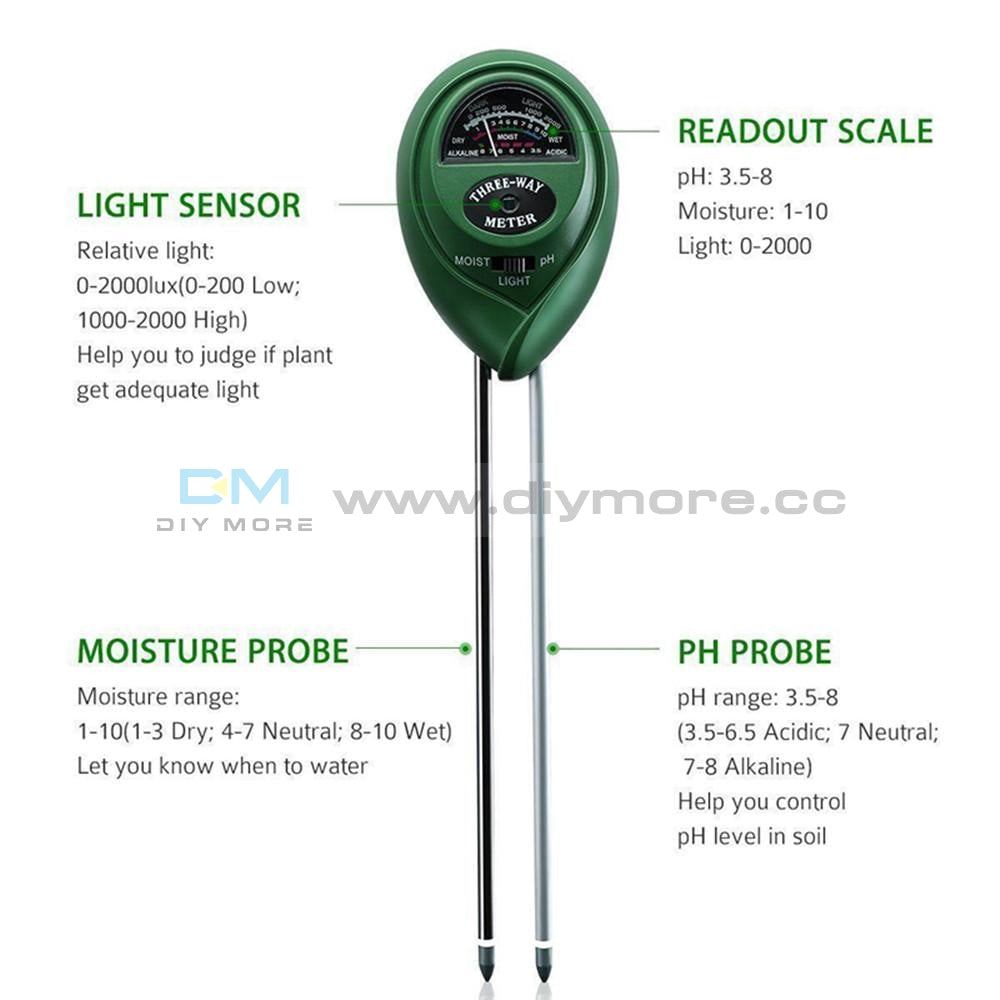 diy soil moisture meter 3 in 1 Digital PH Tester Sunlight Soil Moisture Meter Detector Plant G – diymore