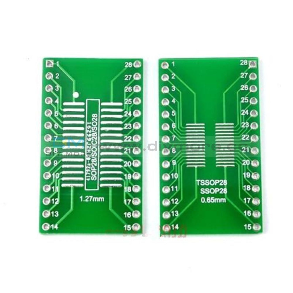Sop28 Ssop28 Tssop28 To Dip28 Adapter Converter Pcb Board 0.65/1.27Mm 5Pcs/10Pcs Module