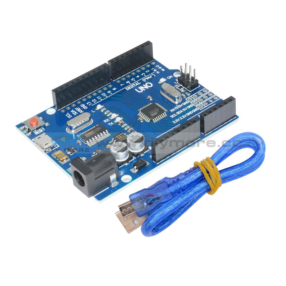 Uno R3 Latest Version Atmega328P-16Au Ch340G Micro Usb With Cable Motherboard