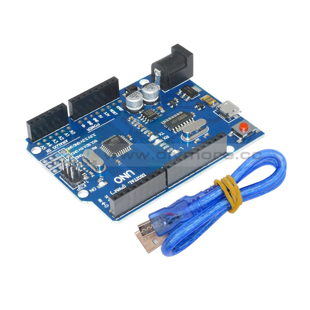 UNO R3 Latest Version ATMEGA328P-16AU CH340G Micro USB – diymore