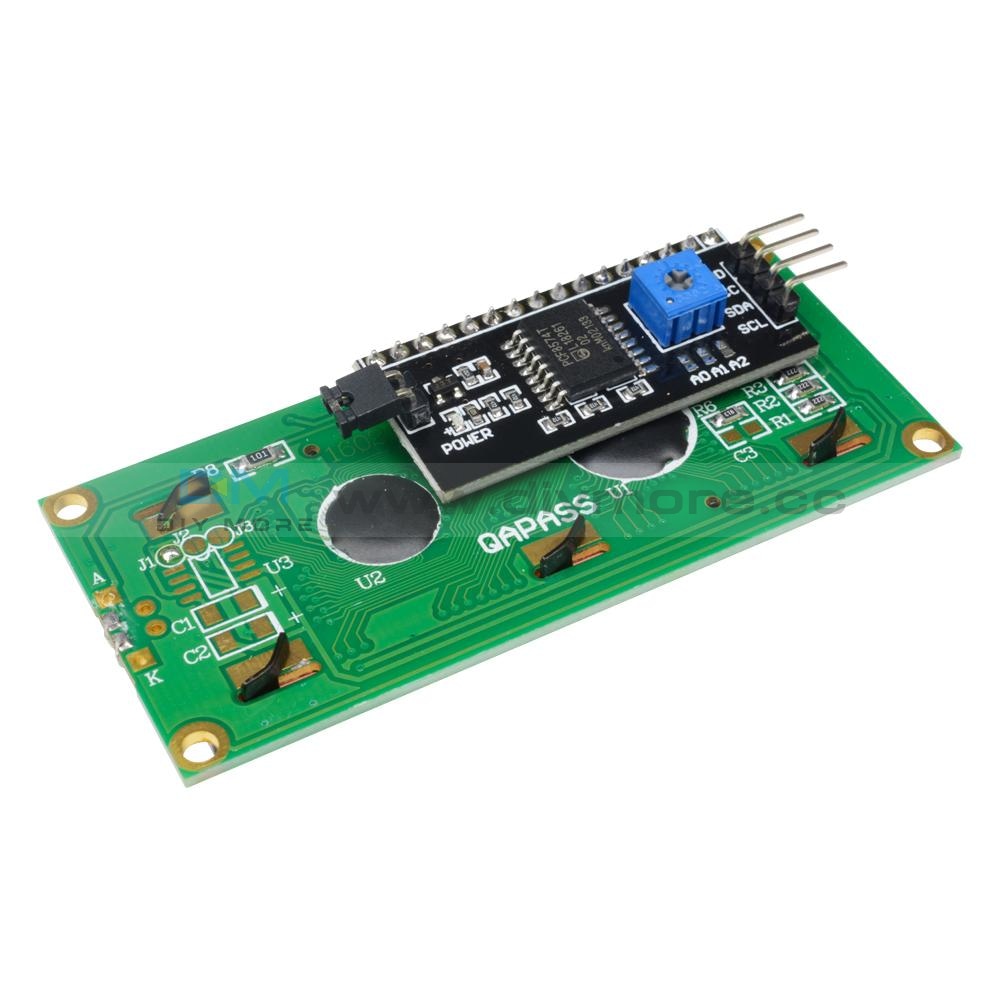 Display Serial Interface Modules 1602 16X2 LCD IIC/I2C/TWI/SPI Serial Interface Module Display Blue/Yel ...