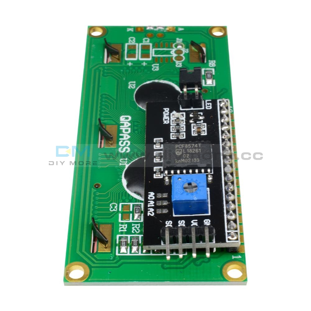 Display Serial Interface Modules 1602 16X2 LCD IIC/I2C/TWI/SPI Serial Interface Module Display Blue/Yel ...