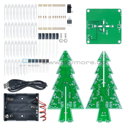 3D Xmas Tree Diy Kits 7 Color Light Flash Led Circuit Christmas Trees Display Module