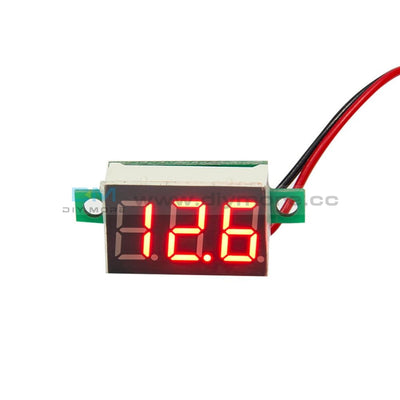 0.36 Red Led Voltage Amp Meter 2 Wire Panel Voltmeter Red 4.7-32 V Testers