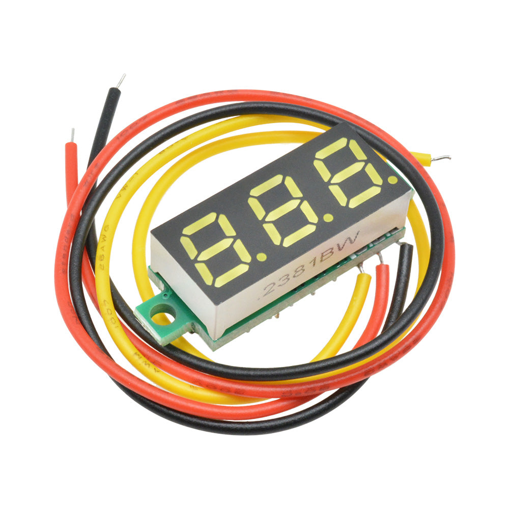 0.28" 3-Wires Red/Green/Blue/Yellow/White LED Display Voltmeter Volt Panel Meter