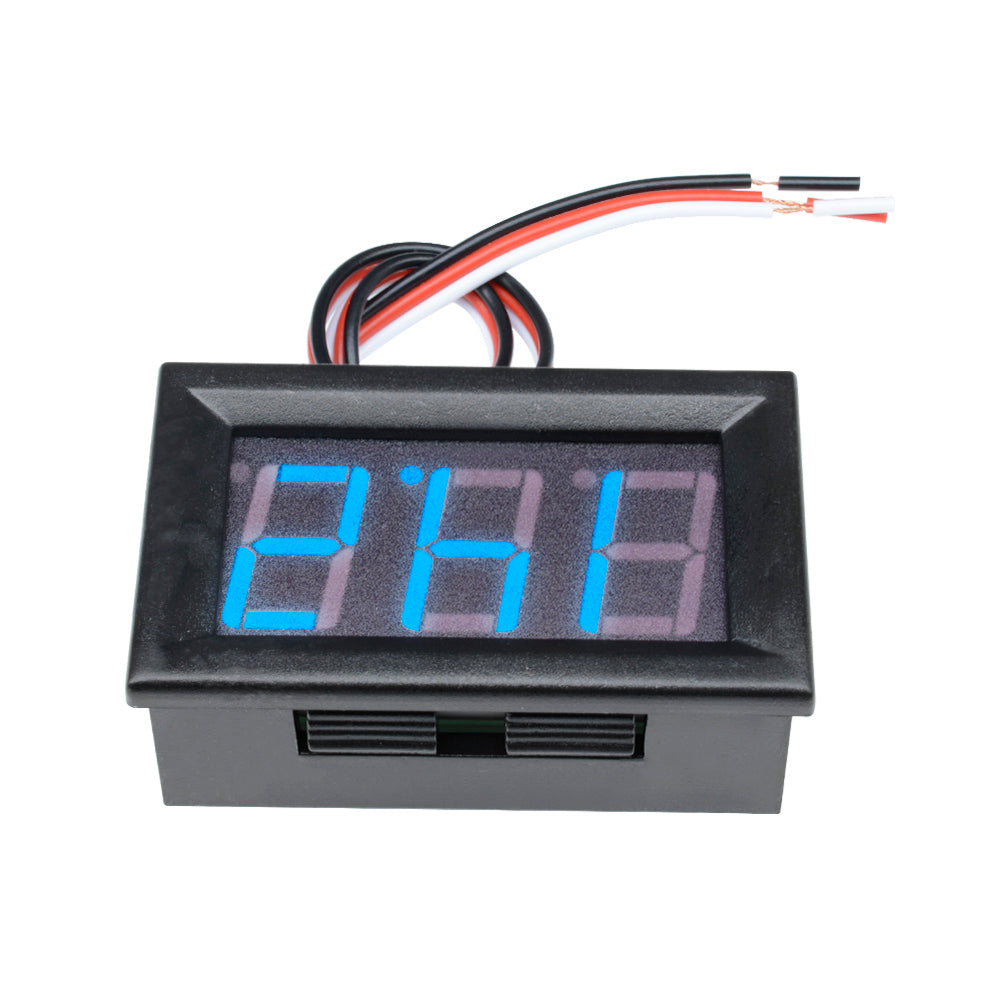 Blue LED Display 3 Wire 0.56" DC 5~30V Digital Voltmeter Panel Accurate Meter