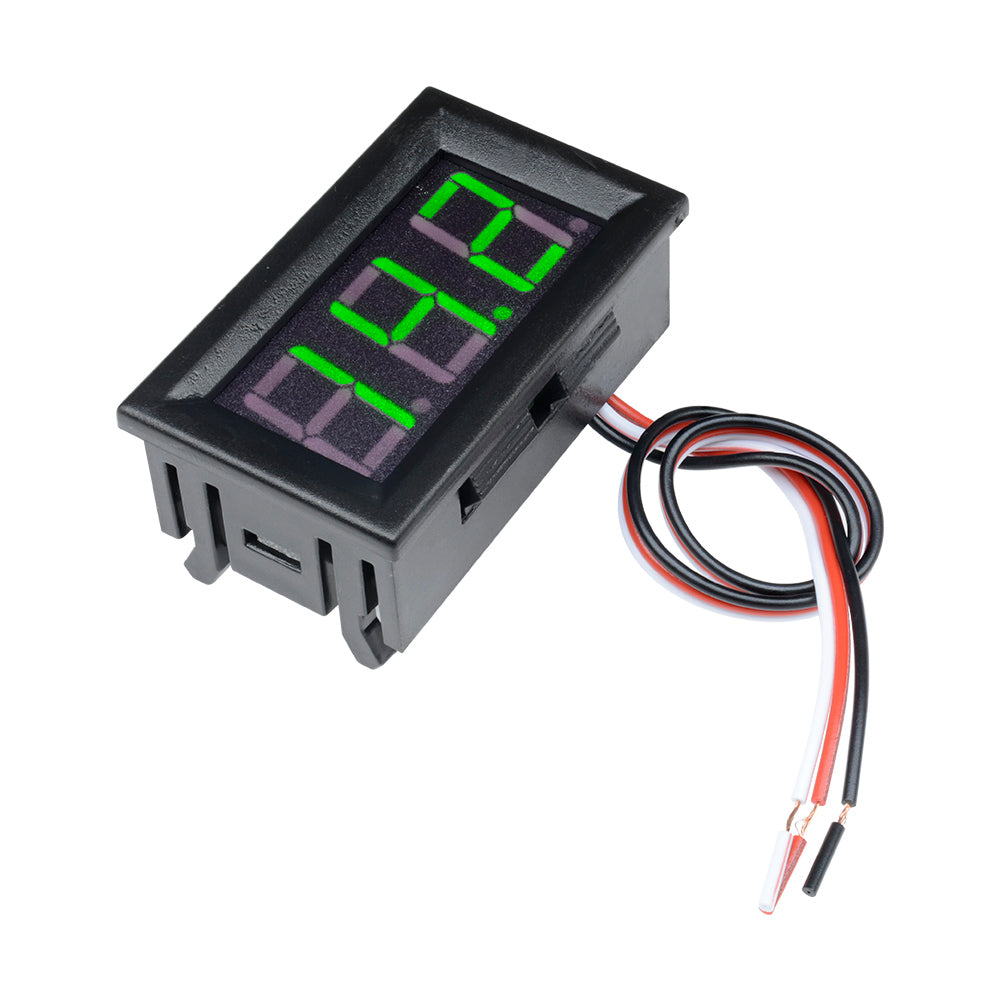 3 Wire 0.56" DC 4.7-30V Green 3 Bit Digital LED Voltmeter Panel Accurate Meter